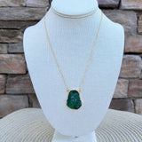 [Easton Elle] Green Chrysoprase Necklace - The Pink Pineapple 850