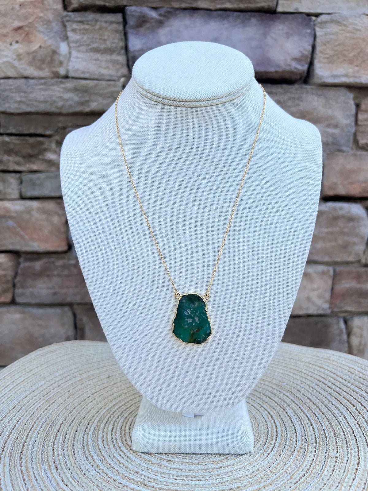[Easton Elle] Green Chrysoprase Necklace - The Pink Pineapple 850