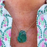 [Easton Elle] Green Chrysoprase Necklace - The Pink Pineapple 850