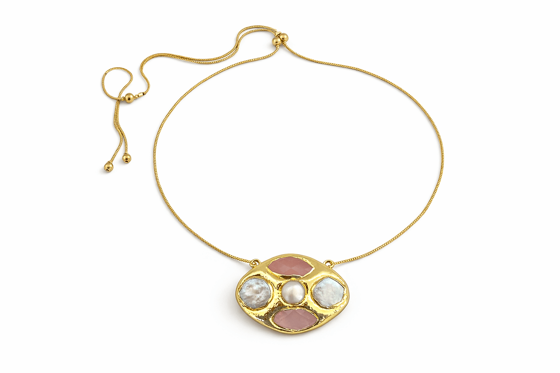 [Easton Elle] Halo Slip Necklace - The Pink Pineapple 850