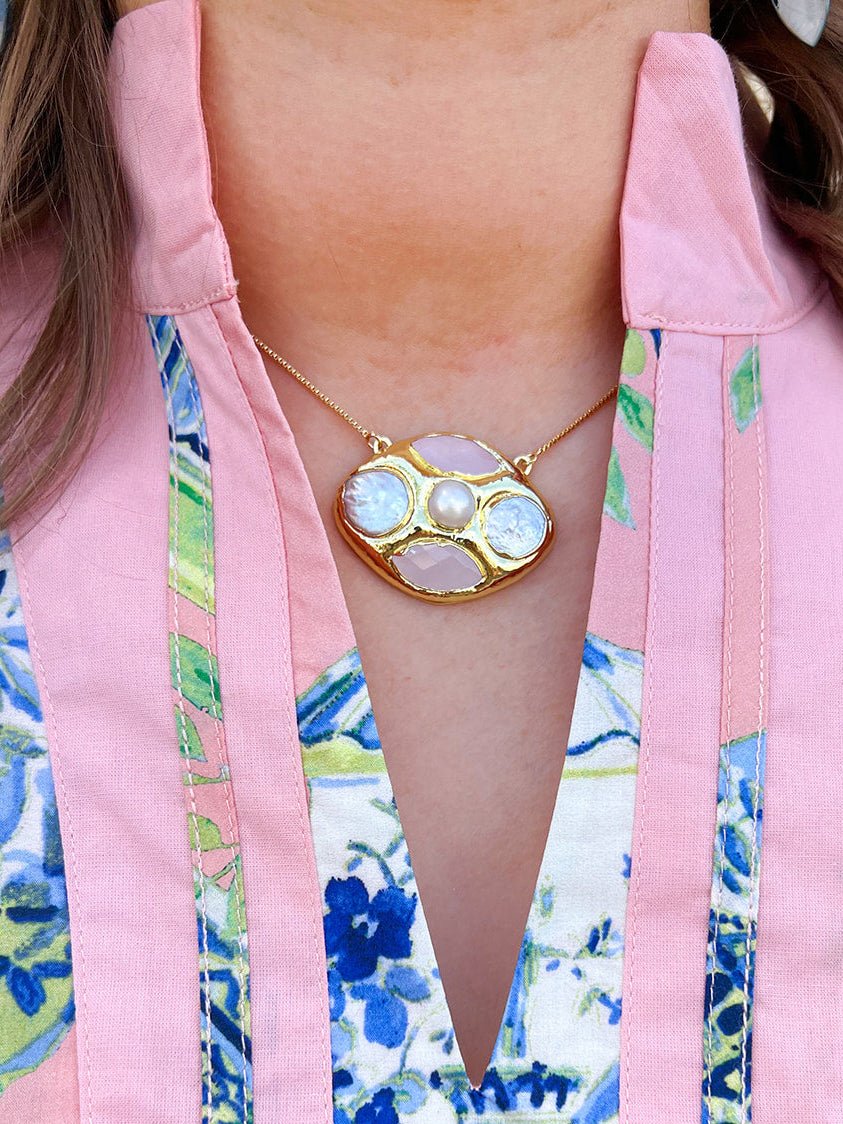 [Easton Elle] Halo Slip Necklace - The Pink Pineapple 850