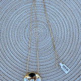 [Easton Elle] Halo Slip Necklace – Black Onyx - The Pink Pineapple 850