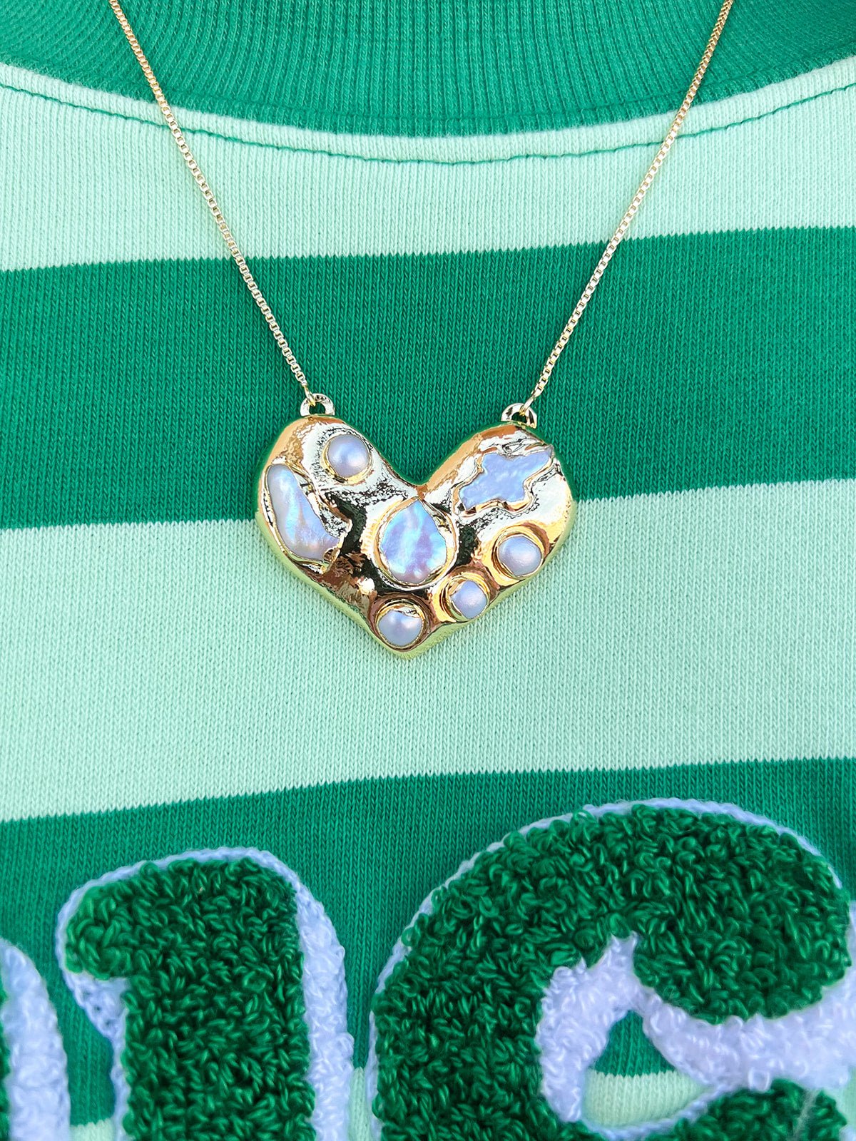 [Easton Elle] Heavenly Heart Slip Necklace - The Pink Pineapple 850