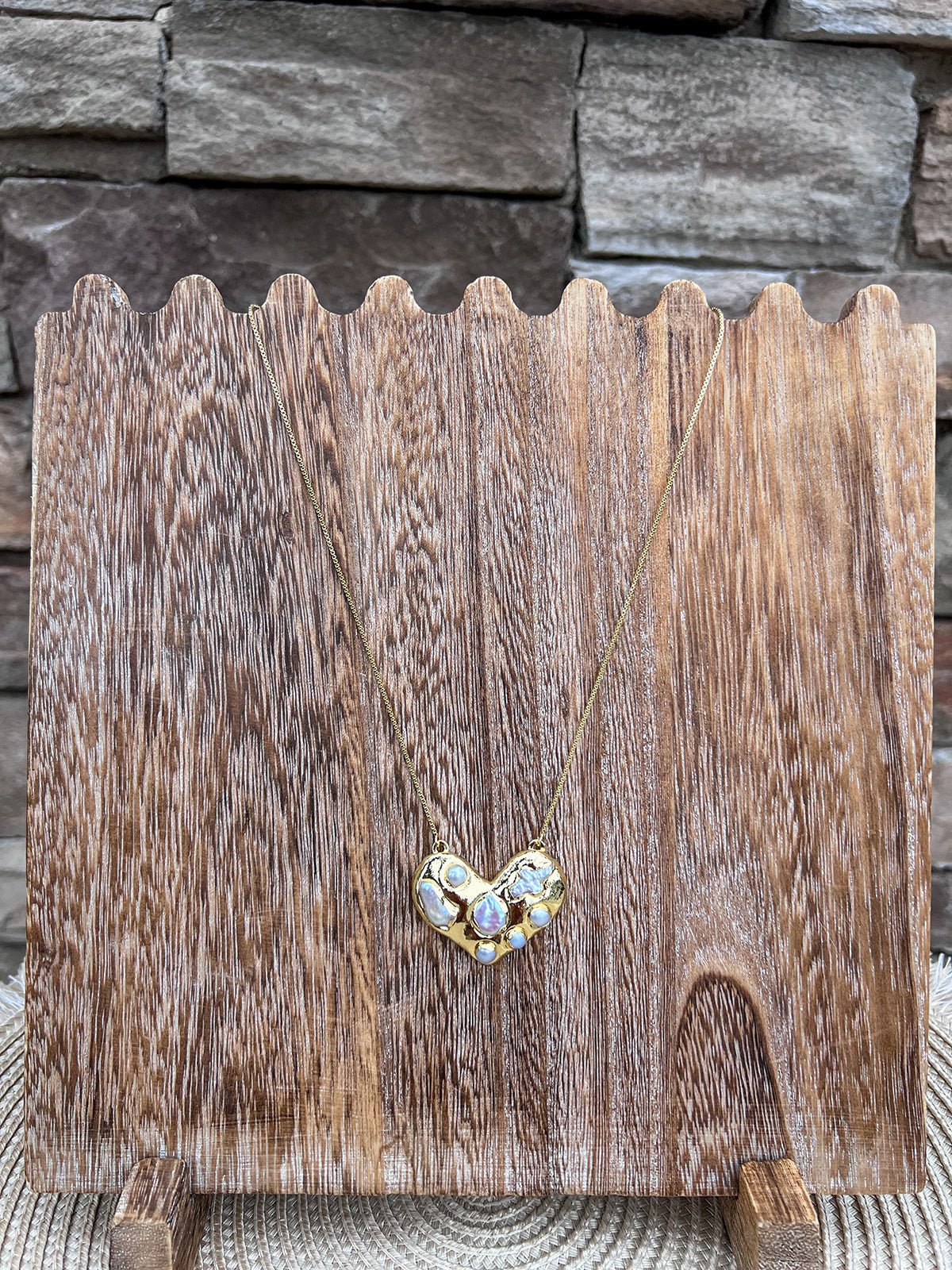 [Easton Elle] Heavenly Heart Slip Necklace - The Pink Pineapple 850