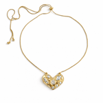 [Easton Elle] Heavenly Heart Slip Necklace - The Pink Pineapple 850