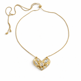 [Easton Elle] Heavenly Heart Slip Necklace - The Pink Pineapple 850