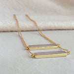 [Easton Elle] Horizontal Rose Bar Necklace - The Pink Pineapple 850