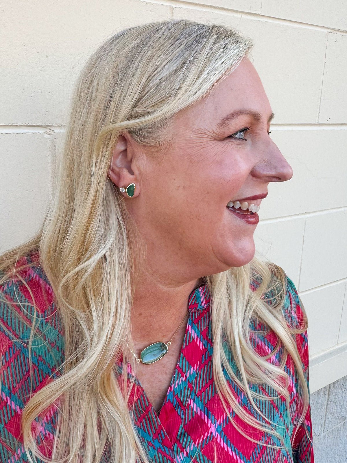 [Easton Elle] Irregular Green Slip Necklace - The Pink Pineapple 850