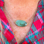 [Easton Elle] Irregular Green Slip Necklace - The Pink Pineapple 850