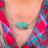 [Easton Elle] Irregular Green Slip Necklace - The Pink Pineapple 850