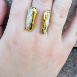 [Easton Elle] Linear Doubled Pearl Ring - The Pink Pineapple 850