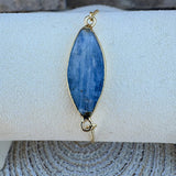 [Easton Elle] Marquise Adjustable Slider Bracelet in Blue Kyanite - The Pink Pineapple 850