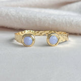 [Easton Elle] Misty Blue Lace Crystal Cuff - The Pink Pineapple 850