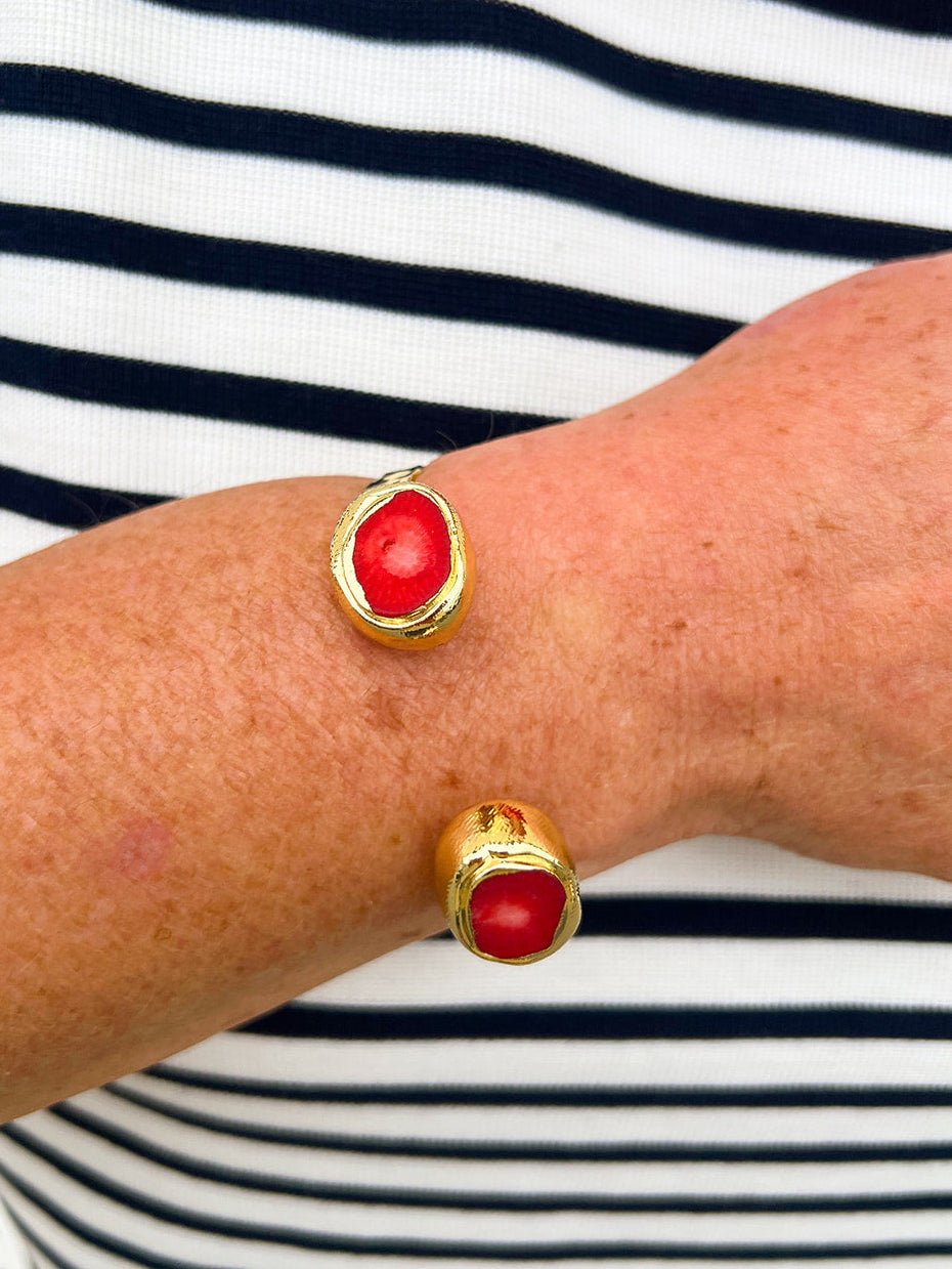 [Easton Elle] Misty Bracelet in Raw Red Coral - The Pink Pineapple 850