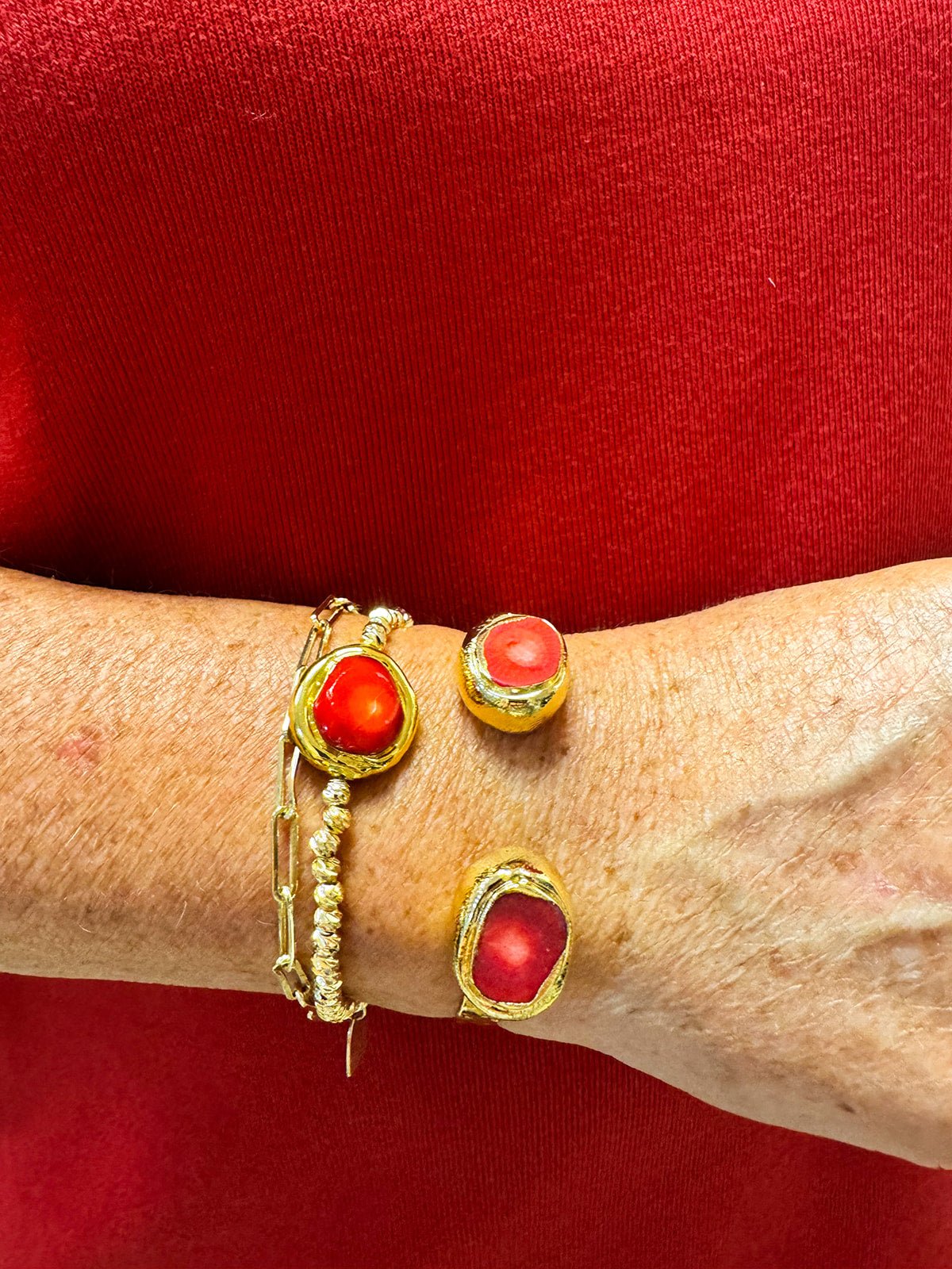 [Easton Elle] Misty Bracelet in Raw Red Coral - The Pink Pineapple 850