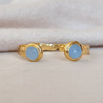 [Easton Elle] Misty Capri Blue Crystal Cuff - The Pink Pineapple 850