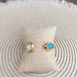 [Easton Elle] Misty Cuff – Aquamarine & Pearl - The Pink Pineapple 850