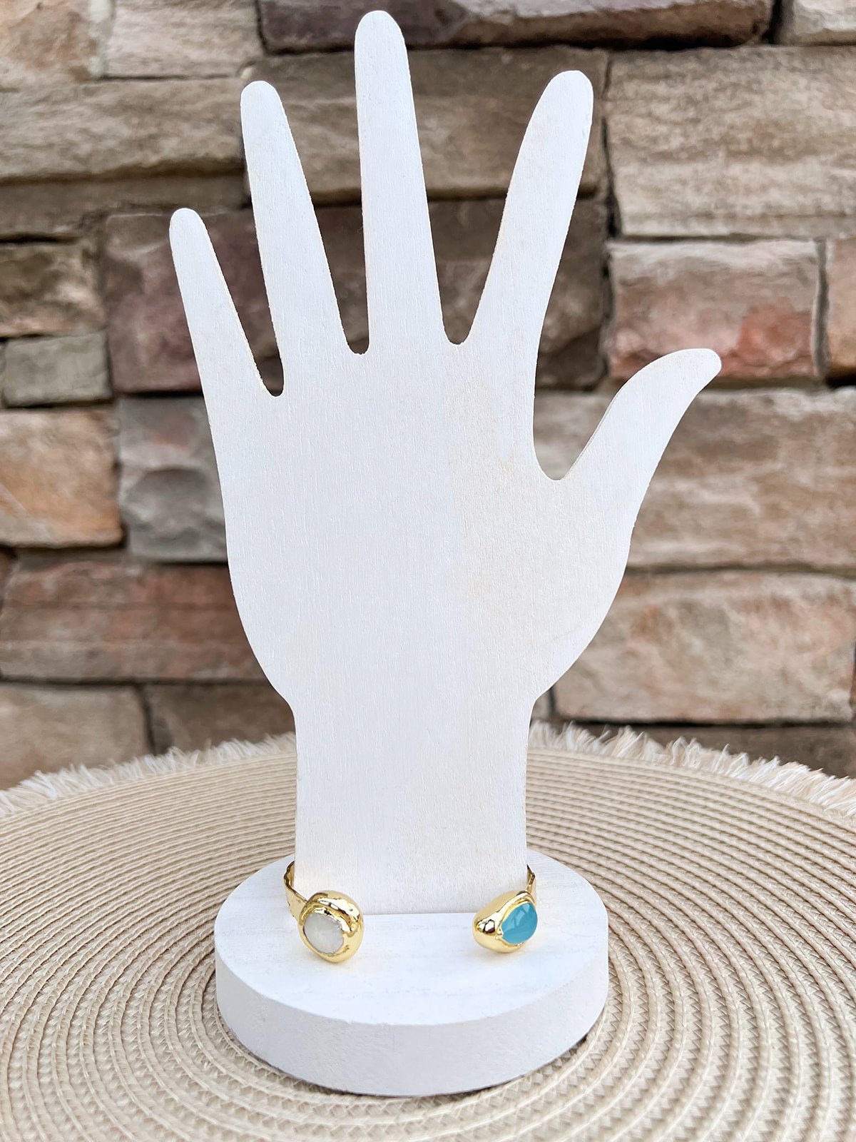 [Easton Elle] Misty Cuff – Aquamarine & Pearl - The Pink Pineapple 850