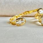 [Easton Elle] Misty Pearl Cross Cuff - The Pink Pineapple 850