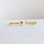 [Easton Elle] Pearl Black Onyx Beam Stretch Bracelet - The Pink Pineapple 850