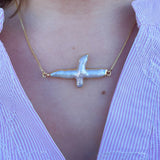[Easton Elle] Pearl Cross with Slip Toggle Necklace - The Pink Pineapple 850
