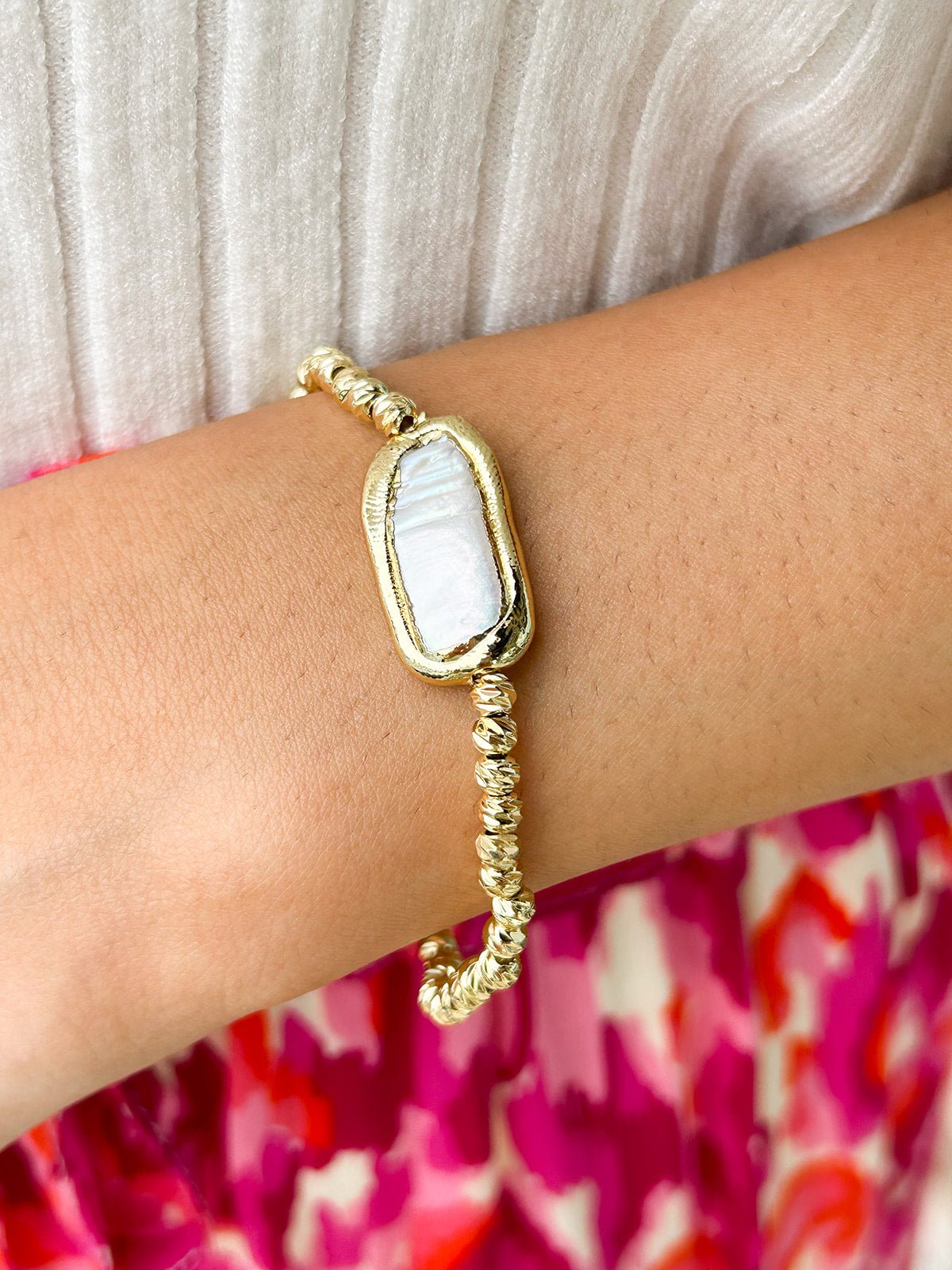 [Easton Elle] Pearl Stretchy Bracelet - The Pink Pineapple 850