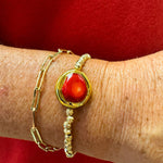 [Easton Elle] Red Coral Beam Stretch Bracelet - The Pink Pineapple 850