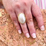 [Easton Elle] Shell Pearl Ring - The Pink Pineapple 850