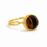[Easton Elle] Single Large Ring – Tiger’s Eye - The Pink Pineapple 850