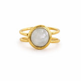 [Easton Elle] Single Pearl Ring – Gold - The Pink Pineapple 850