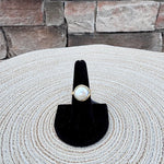 [Easton Elle] Single Pearl Ring – Gold - The Pink Pineapple 850