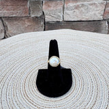 [Easton Elle] Single Pearl Ring – Gold - The Pink Pineapple 850
