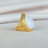 [Easton Elle] Tear Drop Ring in Clear Crystal - The Pink Pineapple 850