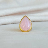 [Easton Elle] Tear Drop Ring in Pink Rose Quartz - The Pink Pineapple 850