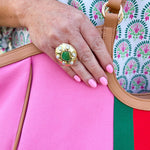 [Easton Elle] The Globe Green Ring - The Pink Pineapple 850
