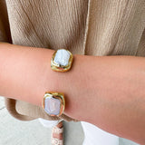 [Easton Elle] The Mist Cuff Pearl Bracelet - The Pink Pineapple 850
