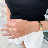 [Easton Elle] Thick Plated Cuff Bracelet - The Pink Pineapple 850