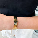 [Easton Elle] Thick Plated Cuff Bracelet - The Pink Pineapple 850