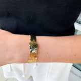 [Easton Elle] Thick Plated Cuff Bracelet - The Pink Pineapple 850