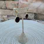 [Easton Elle] Tiger’s Eye Earrings – Circle - The Pink Pineapple 850