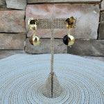 [Easton Elle] Tiger’s Eye Earrings – Circle - The Pink Pineapple 850