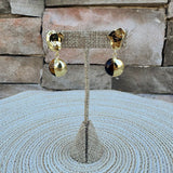 [Easton Elle] Tiger’s Eye Earrings – Circle - The Pink Pineapple 850