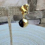 [Easton Elle] Tiger’s Eye Earrings – Circle - The Pink Pineapple 850