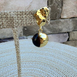 [Easton Elle] Tiger’s Eye Earrings – Circle - The Pink Pineapple 850