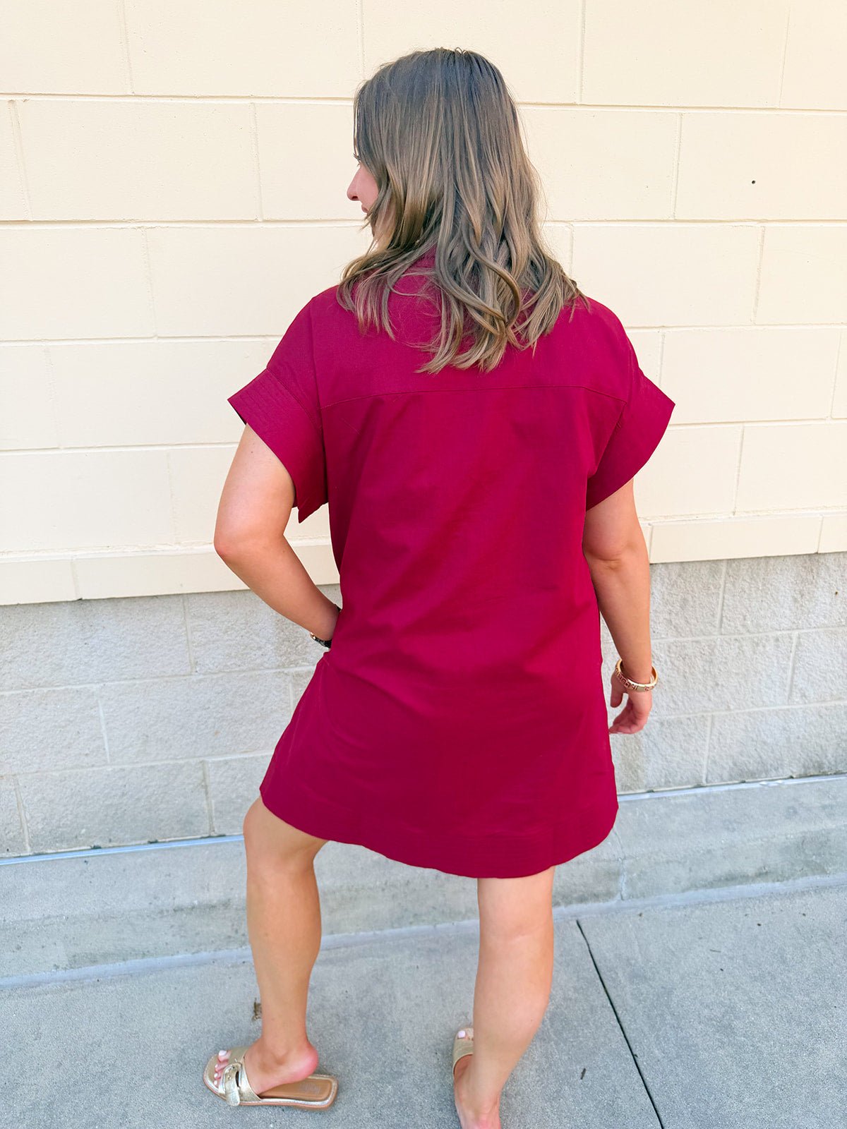 Easy Breeze Cotton Linen Mini Dress - The Pink Pineapple 850