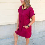 Easy Breeze Cotton Linen Mini Dress - The Pink Pineapple 850