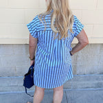 Easy Days Striped T-Shirt Dress - The Pink Pineapple 850