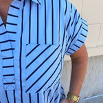Easy Days Striped T-Shirt Dress - The Pink Pineapple 850