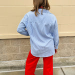 Easygoing Stripe Button - Up - The Pink Pineapple 850