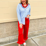 Easygoing Stripe Button - Up - The Pink Pineapple 850